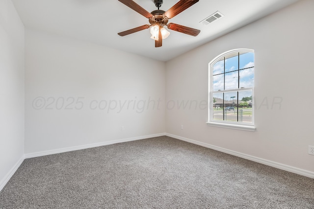 6100 Mckay Ct, Amarillo, TX 79118 - carpeted empty room with ceiling fan and baseboards