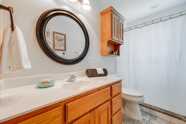 6100 Mckay Ct, Amarillo, TX 79118 - full bathroom with vanity and a shower with shower curtain