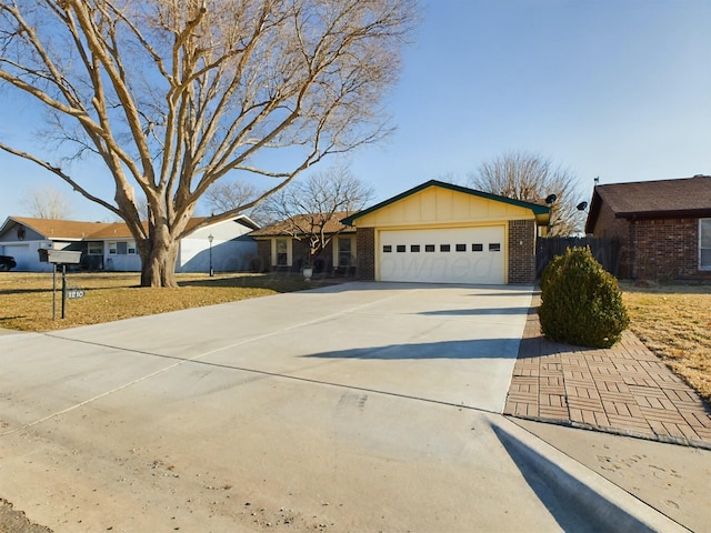 ranch-style house with a garage