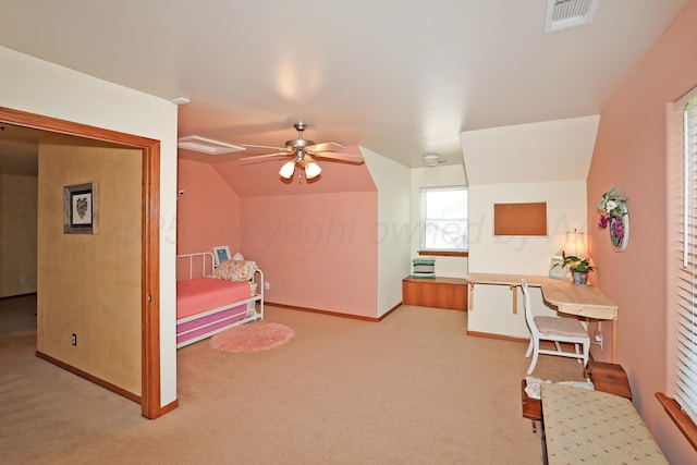 1206 Olive St, Stratford, TX 79084 - bedroom with carpet flooring and lofted ceiling