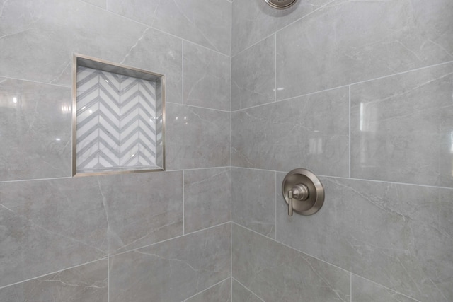 details with tiled shower