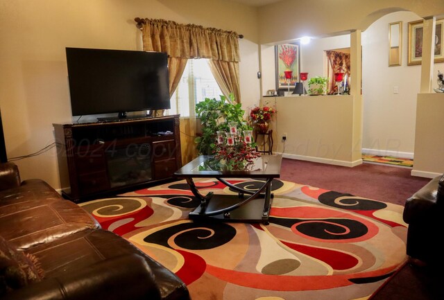 view of carpeted living room