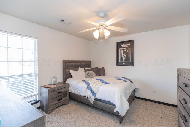 2408 Drake Elm Pl, Amarillo, TX 79124 - carpeted bedroom featuring baseboards and a ceiling fan