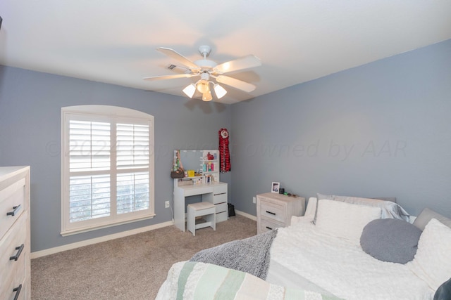 2408 Drake Elm Pl, Amarillo, TX 79124 - bedroom featuring light carpet and a ceiling fan