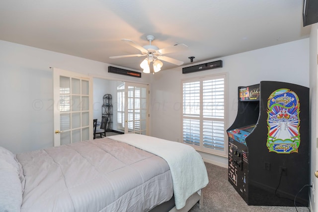 2408 Drake Elm Pl, Amarillo, TX 79124 - carpeted bedroom featuring french doors and a ceiling fan