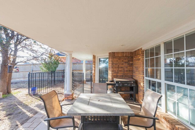 2408 Drake Elm Pl, Amarillo, TX 79124 - view of patio featuring outdoor dining space and area for grilling