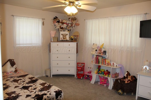 136 NW Dr, Hereford, TX 79045 - carpeted bedroom with a ceiling fan