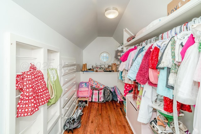 3208 S Ong St, Amarillo, TX 79109 - spacious closet featuring wood finished floors and lofted ceiling