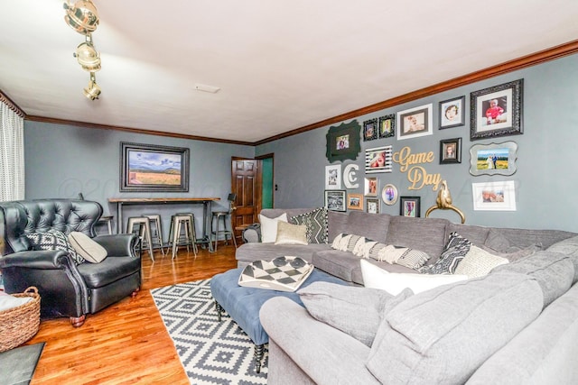 3208 S Ong St, Amarillo, TX 79109 - living area featuring wood finished floors and ornamental molding