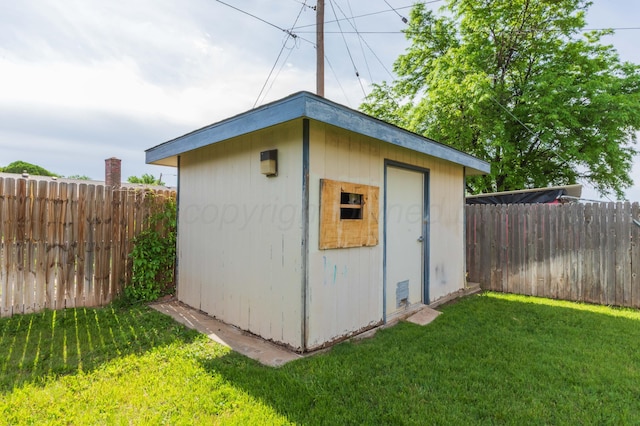 view of shed