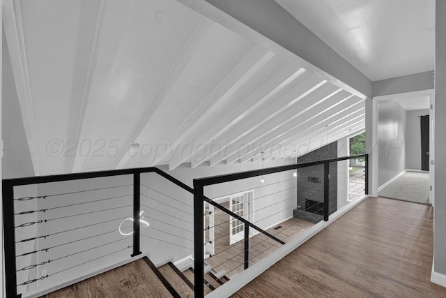 3700 Paramount Blvd, Amarillo, TX 79109 - staircase featuring wood finished floors and baseboards