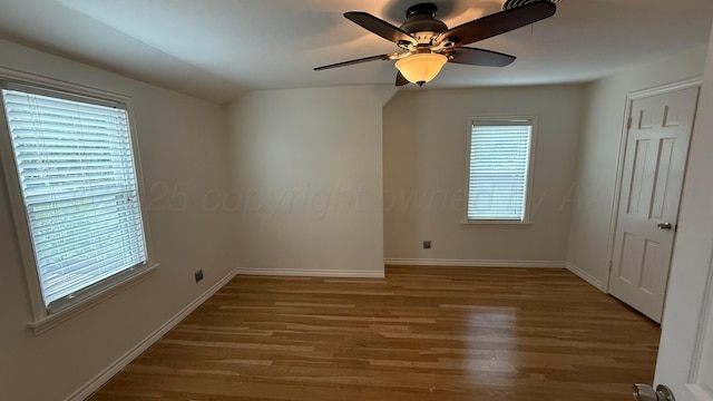 1011 S Lamar St, Amarillo, TX 79102 - empty room featuring wood finished floors and a ceiling fan
