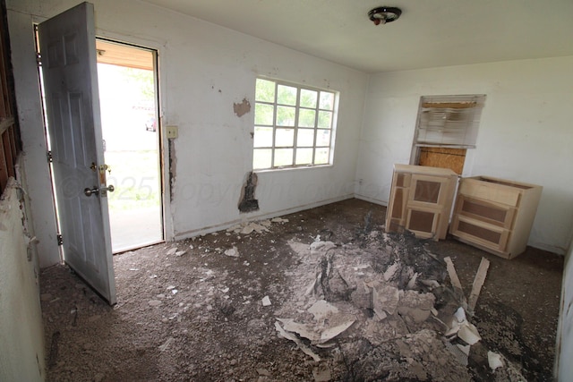 view of spare room