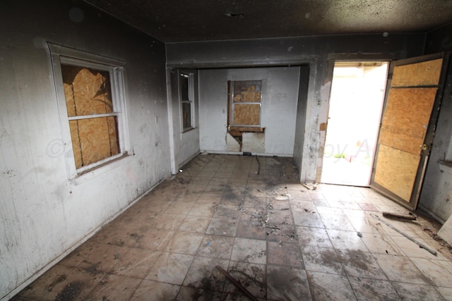 view of spare room