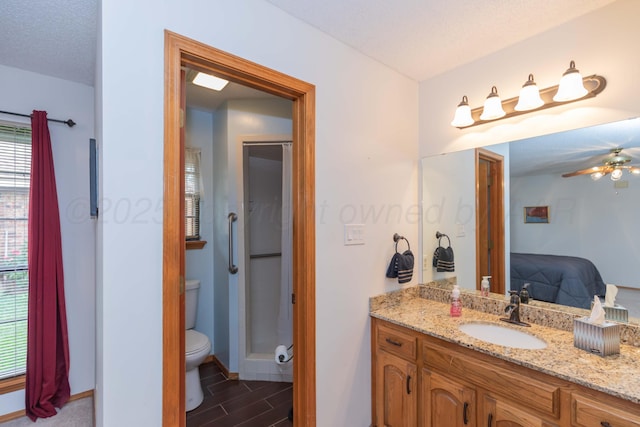 7919 Mitcham Dr, Amarillo, TX 79121 - bathroom with ensuite bathroom, vanity, a stall shower, and plenty of natural light