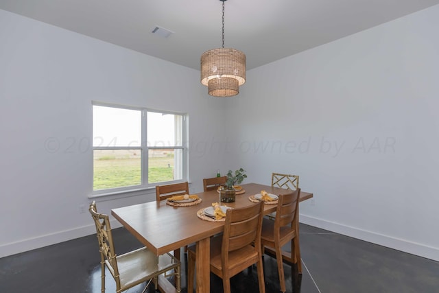 view of dining area