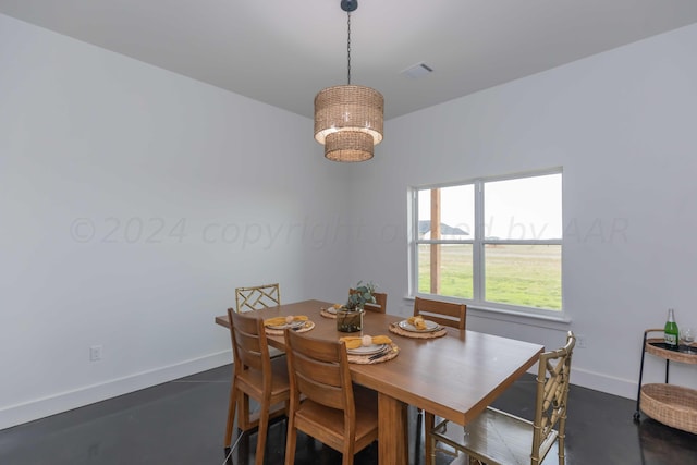 view of dining area