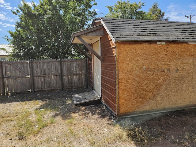 view of outdoor structure