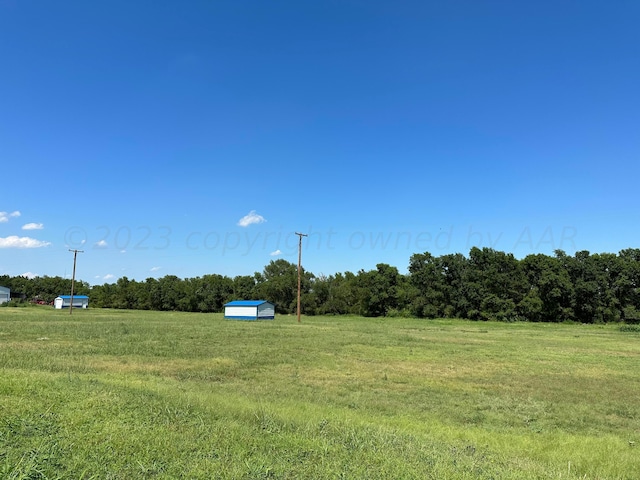 700 N Texas St, Shamrock, TX 79079 - view of grassy yard with a view of countryside and a view of trees