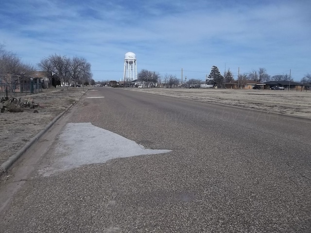 view of street featuring curbs