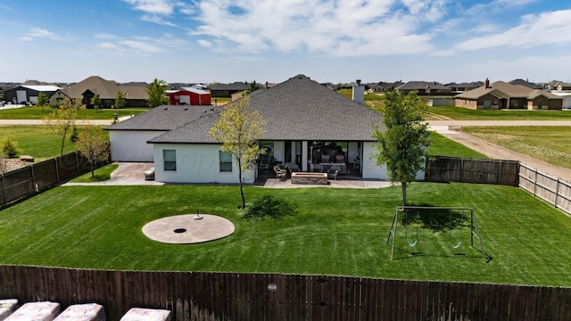 9111 Highland Springs Dr, Amarillo, TX 79119 - rear view of property featuring a residential view, a fenced backyard, and a patio area