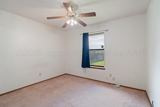 6701 Admiral Ct, Amarillo, TX 79124 - spare room with light colored carpet and a ceiling fan