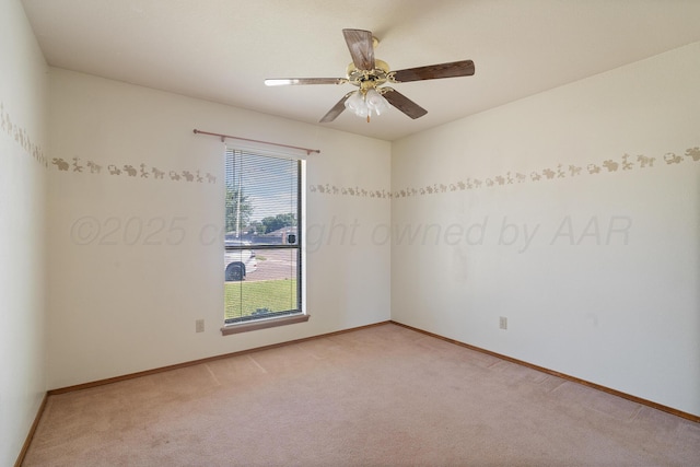 6701 Admiral Ct, Amarillo, TX 79124 - empty room featuring light carpet and ceiling fan