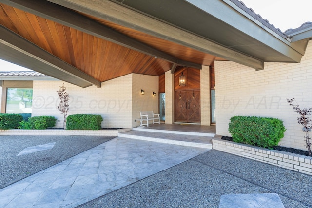 2 Altamira St, Borger, TX 79007 - property entrance with brick siding and covered porch
