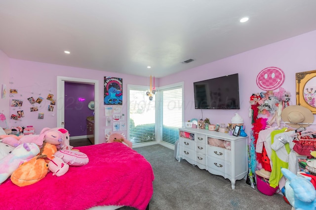 2 Altamira St, Borger, TX 79007 - carpeted bedroom featuring access to exterior and recessed lighting