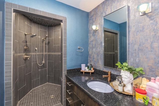 2 Altamira St, Borger, TX 79007 - full bathroom featuring a tile shower and vanity