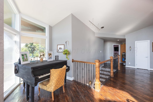 2 Altamira St, Borger, TX 79007 - sitting room with an upstairs landing, wood finished floors, and baseboards