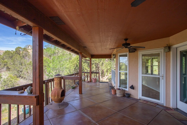 103 N Timbercreek Dr, Amarillo, TX 79118 - view of patio / terrace with ceiling fan and visible vents