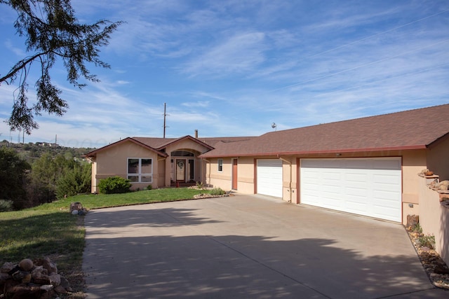 103 N Timbercreek Dr, Amarillo, TX 79118 - single story home featuring an attached garage, concrete driveway, a front yard, and stucco siding