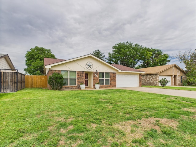 1409 Bailey Ave, Dumas, TX 79029 - view of front of house featuring an attached garage, concrete driveway, and brick siding