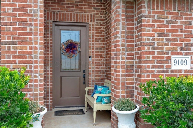 9109 Staten Island St, Amarillo, TX 79119 - property entrance featuring brick siding