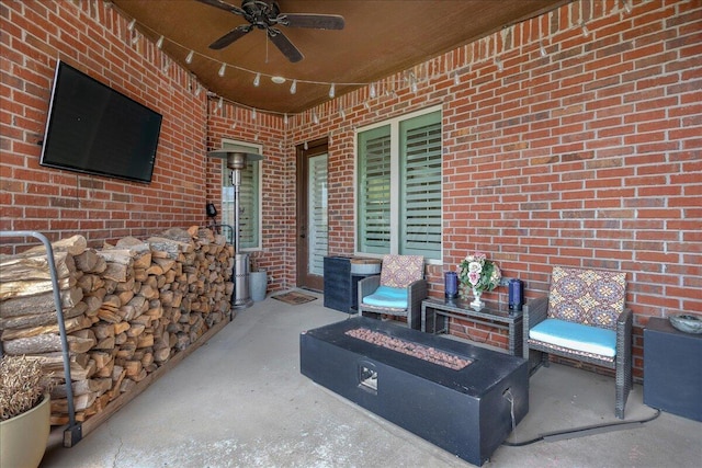 9109 Staten Island St, Amarillo, TX 79119 - view of patio featuring ceiling fan