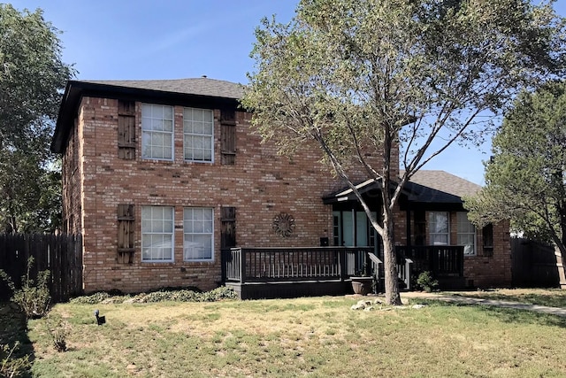 1000 S Bryan St, Amarillo, TX 79102 - view of front of property with brick siding and a deck