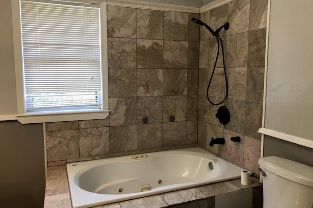 1000 S Bryan St, Amarillo, TX 79102 - bathroom with toilet and a combined bath / shower with jetted tub