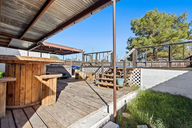 view of wooden deck