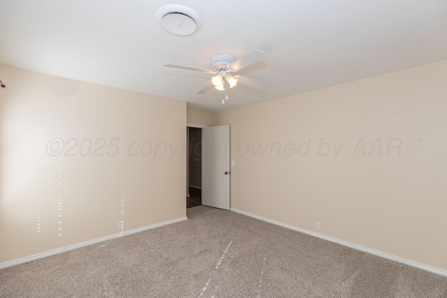 6710 Gainsborough Rd, Amarillo, TX 79106 - spare room with carpet flooring and a ceiling fan