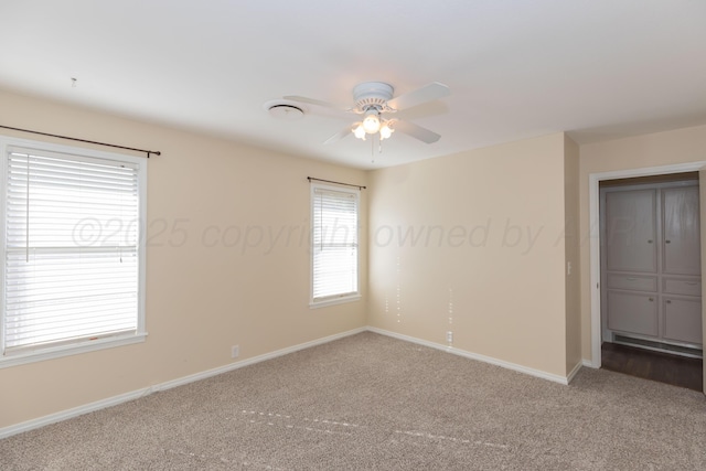 6710 Gainsborough Rd, Amarillo, TX 79106 - carpeted spare room with baseboards and ceiling fan