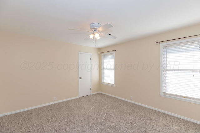 6710 Gainsborough Rd, Amarillo, TX 79106 - carpeted empty room with a ceiling fan and baseboards