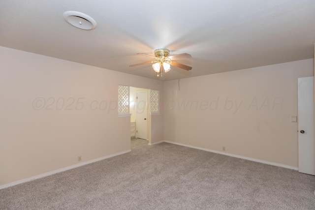 6710 Gainsborough Rd, Amarillo, TX 79106 - empty room featuring a ceiling fan and light colored carpet