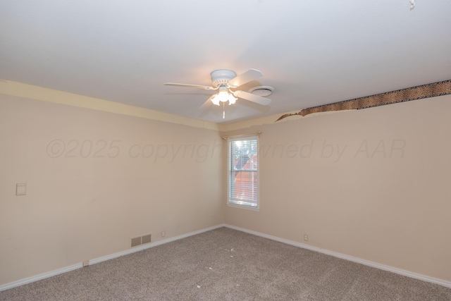 6710 Gainsborough Rd, Amarillo, TX 79106 - carpeted spare room featuring a ceiling fan and baseboards