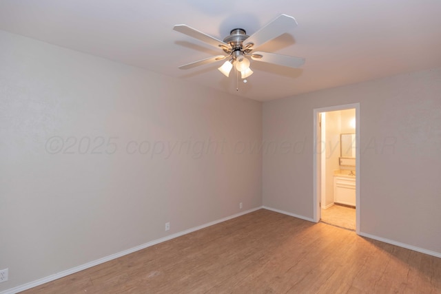 6710 Gainsborough Rd, Amarillo, TX 79106 - spare room with light wood-type flooring and a ceiling fan