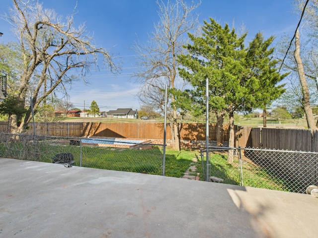 view of patio with a fenced backyard
