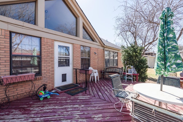 view of wooden deck