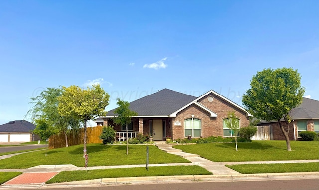 8101 Vail Dr, Amarillo, TX 79118 - ranch-style house with brick siding and a porch