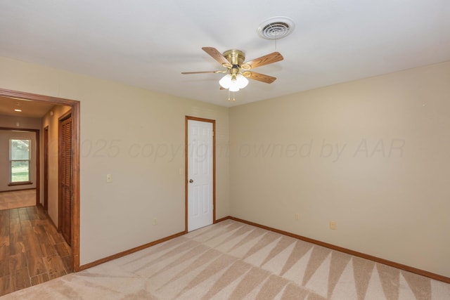 5404 While A Way Rd, Amarillo, TX 79109 - spare room with baseboards, a ceiling fan, and carpet floors