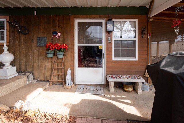 view of doorway to property